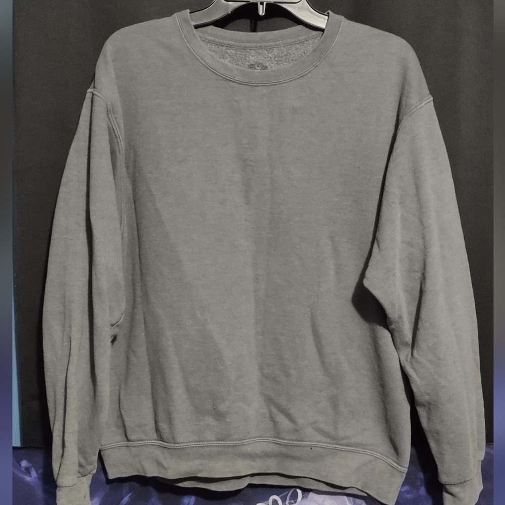 Fruit of the Loom Men's Charcoal Crewneck Sweater